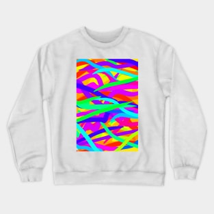 Colourful Wavy Lines Colorful Wave Crewneck Sweatshirt